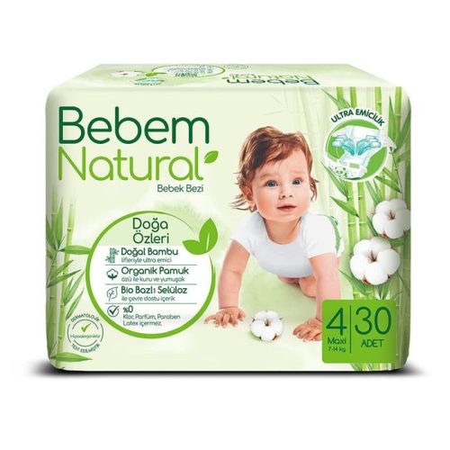 Bebem Natural pelenka (4-es) 7 - 14 kg (30 db/cs)