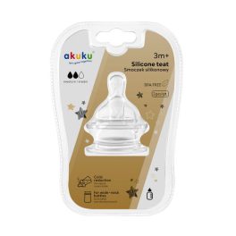   Akuku Etetőcumi széles szájú cumisüveghez szilikon széles szájú (méret: ) 3 + hó (2 db/cs)