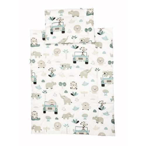 BabyBruin Gyermek ágynemű szett Bébi méret, szafari 70 * 90 cm (2 db/sz)