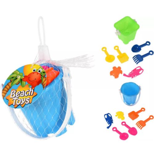 Enger Homokozó játék Mini készlet vödörrel, 8 cm magas (7 db/cs)