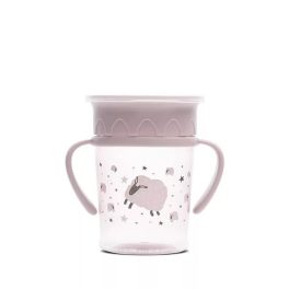   Lorelli My Friend Tanulópohár Szilikon 360°-os itatócsőrrel, Rózsaszín bárány 12+ hó (275 ml/db)