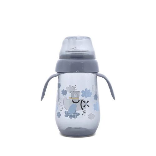 Lorelli My Friend Tanulópohár Aszimmetrikus szilikon csőrrel, Kék maci 6+ hó (250 ml/db)