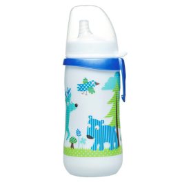   Nip First Cup Tanulópohár Puha csőrrel, fiús 12+ hó (330 ml/db)