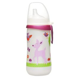   Nip First Cup Tanulópohár Puha csőrrel, lányos 12+ hó (330 ml/db)