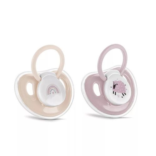 Lorelli My Friend Játszócumi Kupakos, 2db-os, Rózsaszín bárány szilikon cseresznye (méret: 1) 0+ hó (2 db/cs)