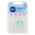 Mam Játszócumi Original night, Világítós, megújult! szilikon lapított (méret: 1) 2 - 6 hó 