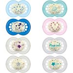 Mam Játszócumi Night, Világítós, dupla szilikon lapított (méret: 2) 6+ hó (2 db/cs) - UTOLSÓ DARABOK!