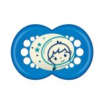 Mam Játszócumi Night, Világítós, dupla szilikon lapított (méret: 2) 6+ hó (2 db/cs) - UTOLSÓ DARABOK!