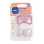 Mam Játszócumi Supreme, dupla, megújult! szilikon lapított (méret: 3) 16+ hó (2 db/cs)