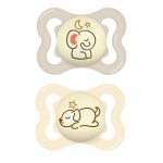 Mam Játszócumi Supreme Night, Világítós, dupla, megújult! szilikon lapított (méret: 1) 0+ hó (2 db/cs)