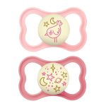 Mam Játszócumi Supreme Night, Világítós, dupla, megújult! szilikon lapított (méret: 3) 16+ hó (2 db/cs)