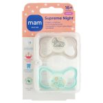 Mam Játszócumi Supreme Night, Világítós, dupla, megújult! szilikon lapított (méret: 3) 16+ hó (2 db/cs)