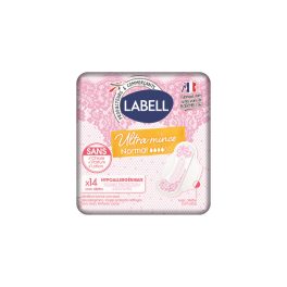   Labell Egészségügyi betét Ultra Mince, Csomagolás sérült! szárnyas (méret: normál) (14 db/cs)