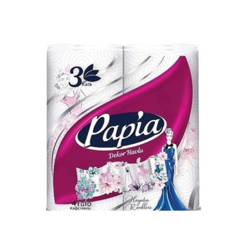 Papia Konyhai törlőkendő Dekor, 3 rétegű (4 db/cs)