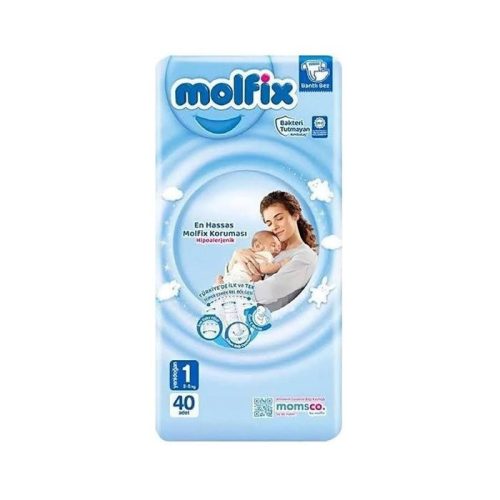 Molfix pelenka Newborn, megújult csomag (1-es) 2 - 5 kg (40 db/cs)