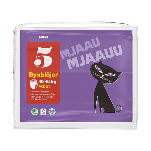 Mjaau bugyipelenka Körbe gumis (5-ös) 10 - 14 kg (42 db/cs)