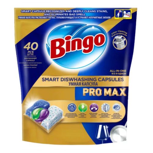 Bingo Mosogatógép tabletta Pro Max (40 db/cs)