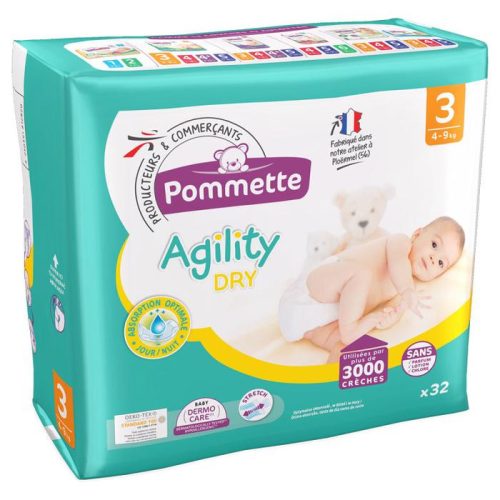 Pommette pelenka Csomagolás sérült! (3-as) 4 - 9 kg (32 db/cs)