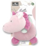 Lorelli Plüssállat Plüss fánk csörgő, Rózsaszín unikornis 18 cm