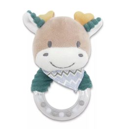   Lorelli Plüssállat Plüss csörgő golyós fogókával, Kék szarvas 14 cm 