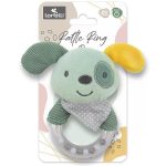 Lorelli Plüssállat Plüss csörgő golyós fogókával, Zöld kutyus 14 cm