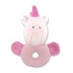 Lorelli Plüssállat Plüss kerek csörgő, Rózsaszín unikornis 14 cm