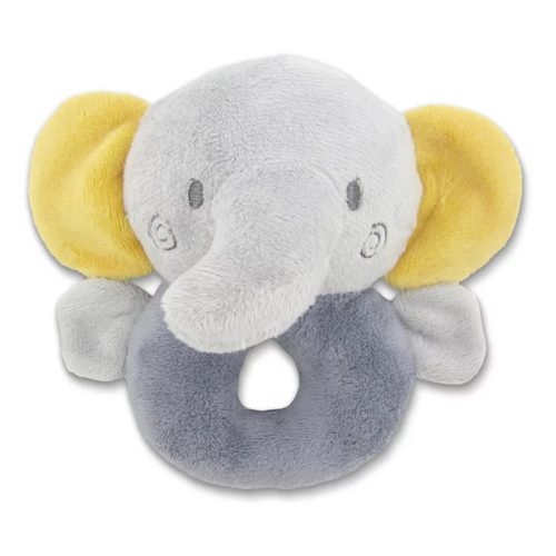 Lorelli Plüssállat Plüss kerek csörgő, Szürke elefánt 14 cm 