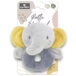 Lorelli Plüssállat Plüss kerek csörgő, Szürke elefánt 14 cm 