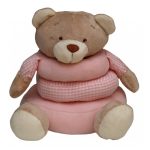 BabyBruin Tanuló játék Plüss gyűrűs maci, 17 cm 