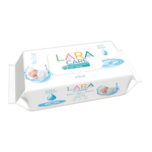 Lara Popsitörlő Aqua, 99,5% víz kupakos (72 db/cs)
