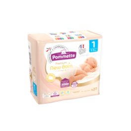   Pommette Premium New Born pelenka Csomagolás sérült! (1-es) 2 - 5 kg (27 db/cs)