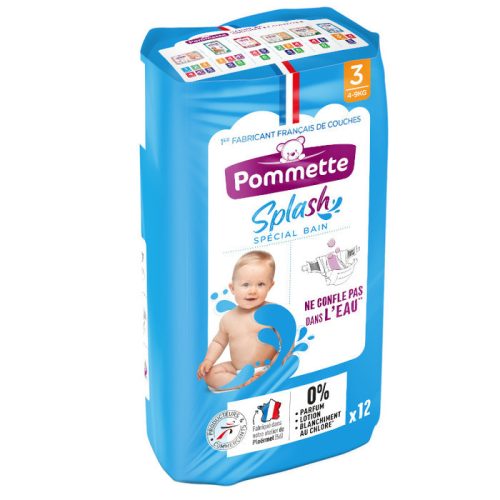 Pommette úszópelenka Splash, tépőzáras (3-as) 4 - 9 kg (12 db/cs)