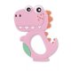 Lorelli Rágóka Szilikon, rózsaszín dínó 3+ hónap 