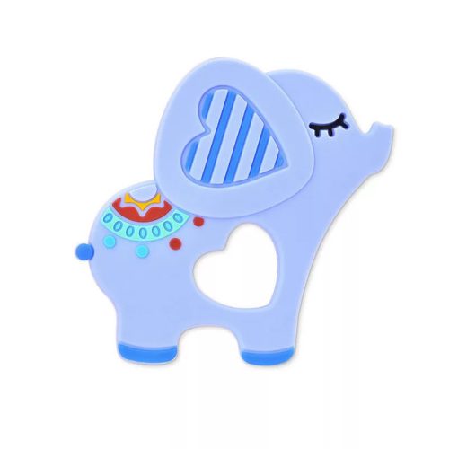 Lorelli Rágóka Szilikon, kék elefánt 3+ hónap 