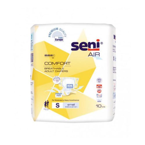 Seni Air Comfort Felnőttpelenka (méret: S) Légáteresztő 55 - 80 cm (10 db/cs)