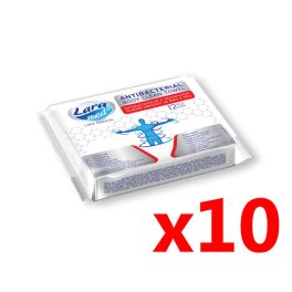   Lara Med Antibakteriális törlőkendő kézre és testre, 10x12 db